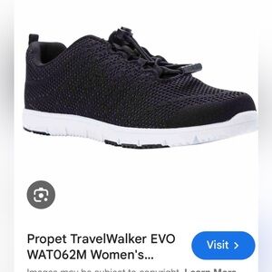 Propet Women's TravelWalker EVO Black and White Sneakers Like New
